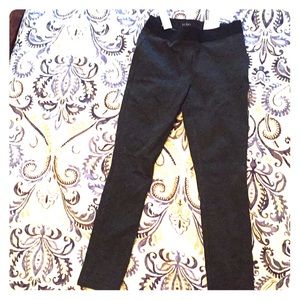 WHBM Heather Gray Ponte skinny ankle pant